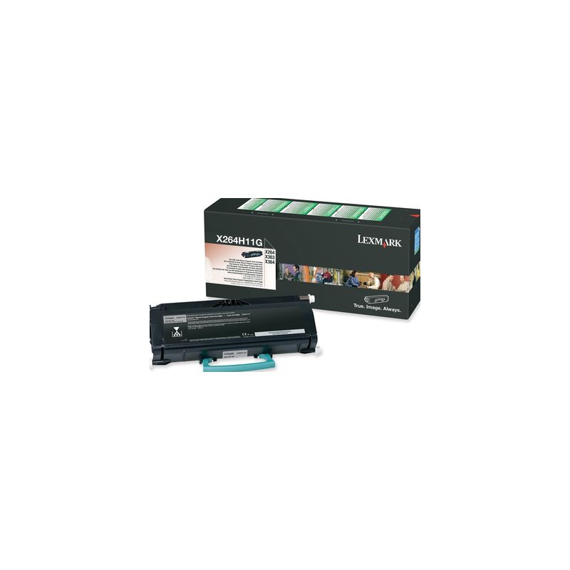 Toner original  -  LEXMARK X264H11G  -  negro  -  (X264H11G)