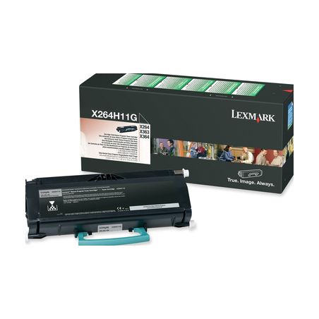 Toner original  -  LEXMARK X264H11G  -  negro  -  (X264H11G)