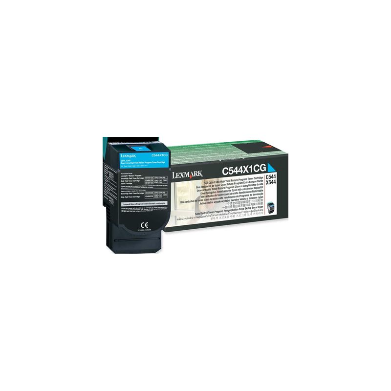 Toner original  -  LEXMARK C544X1CG  -  cian  -  (C544X1CG)