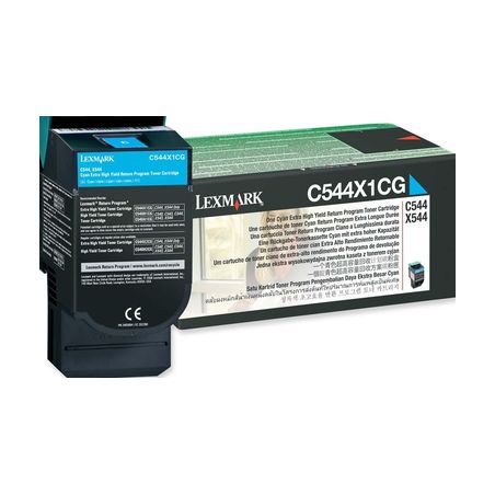 Toner original  -  LEXMARK C544X1CG  -  cian  -  (C544X1CG)