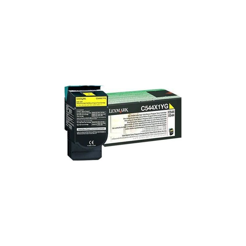Toner original  -  LEXMARK C544X1YG  -  amarillo  -  (C544X1YG)