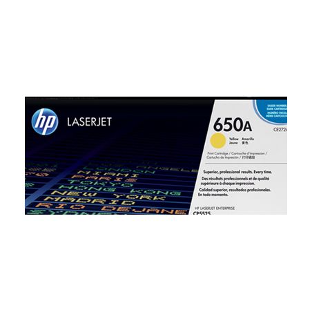 Toner original  -  HP 650A  -  amarillo  -  (CE272A)