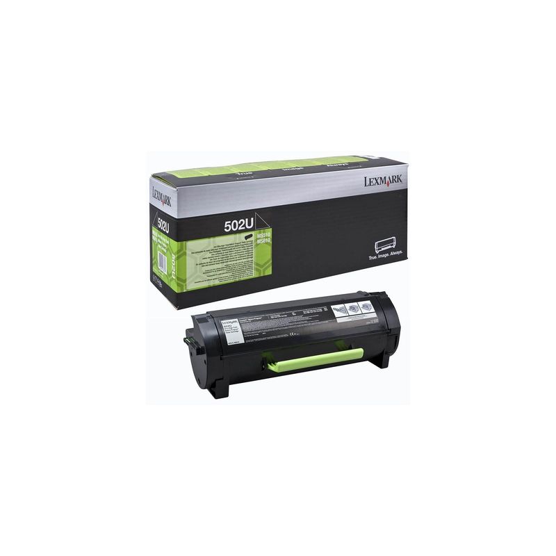 Toner original  -  LEXMARK 502U  -  negro  -  (50F2U00)