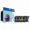 Pack 4 cartuchos de tinta originales  -  BROTHER LC123VALBPDR  -  1 negro + 1 cian + 1 magenta + 1 amarillo  -  (LC-123VALBPDR)
