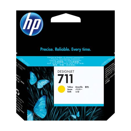 Cartucho de tinta original  -  HP 711  -  amarillo  -  (CZ132A)