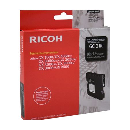 Cartucho de tinta original  -  RICOH GC-21 K  -  negro  -  (405532)