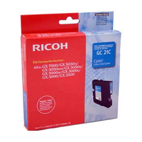 Cartucho de tinta original  -  RICOH GC-21 C  -  cian  -  (405533)