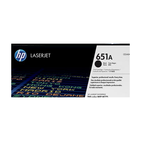 Toner original  -  HP 651A  -  negro  -  (CE340A)