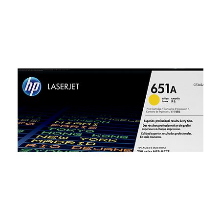 Toner original  -  HP 651A  -  amarillo  -  (CE342A)