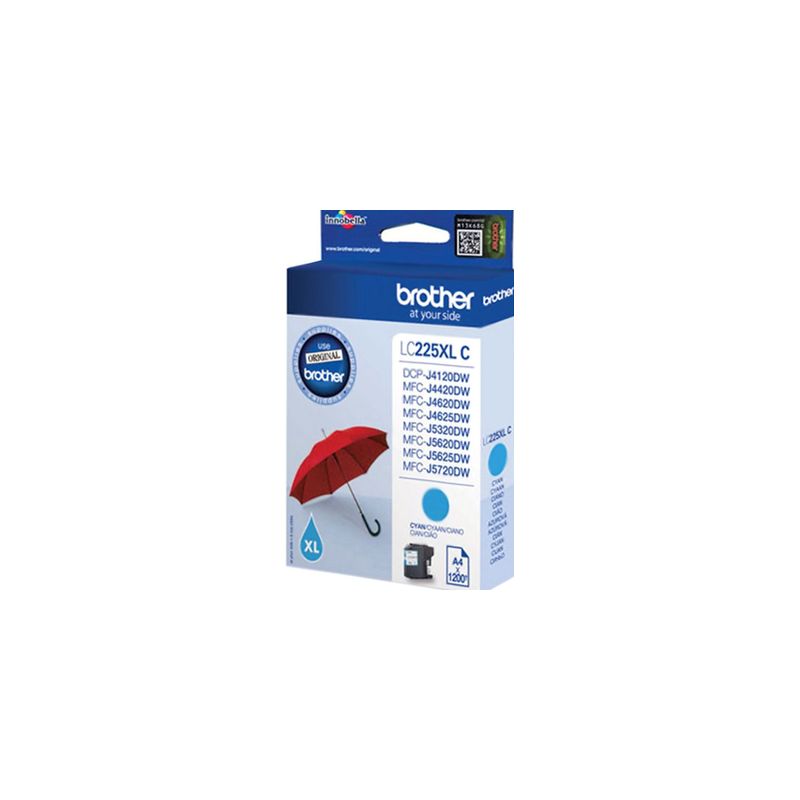 Cartucho de tinta original  -  BROTHER LC225XL C  -  cian  -  (LC225XL)