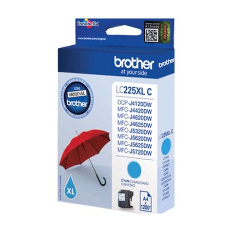 Cartucho de tinta original  -  BROTHER LC225XL C  -  cian  -  (LC225XL)