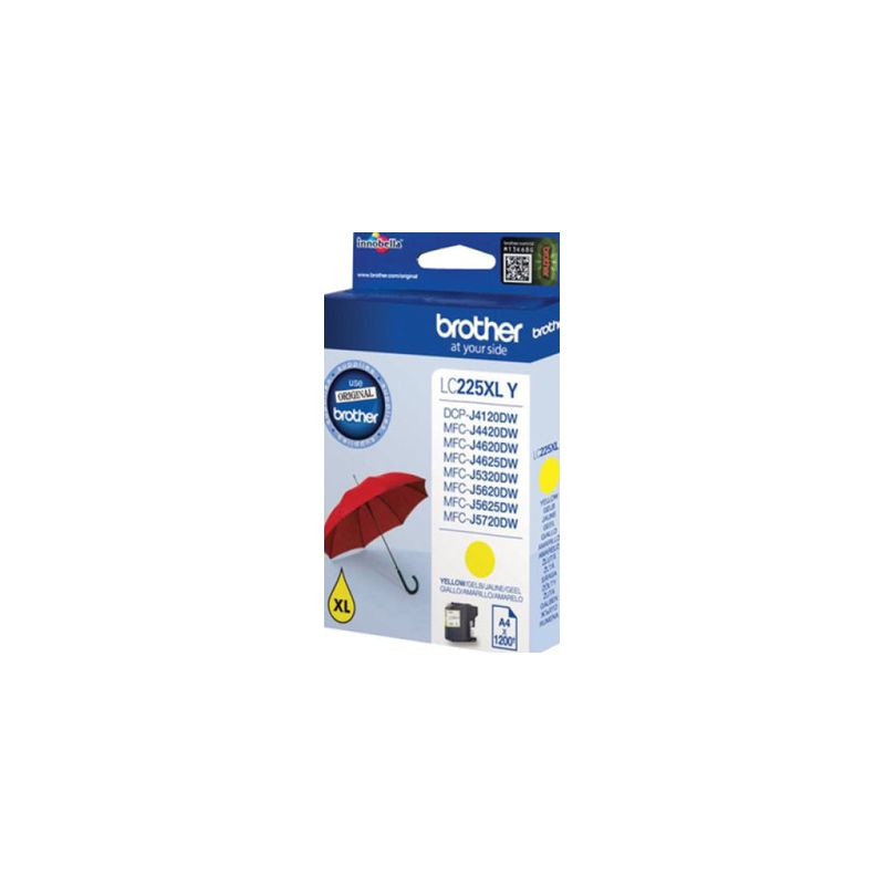 Cartucho de tinta original  -  BROTHER LC225XL Y  -  amarillo  -  (LC225XL)