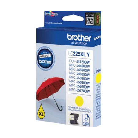 Cartucho de tinta original  -  BROTHER LC225XL Y  -  amarillo  -  (LC225XL)