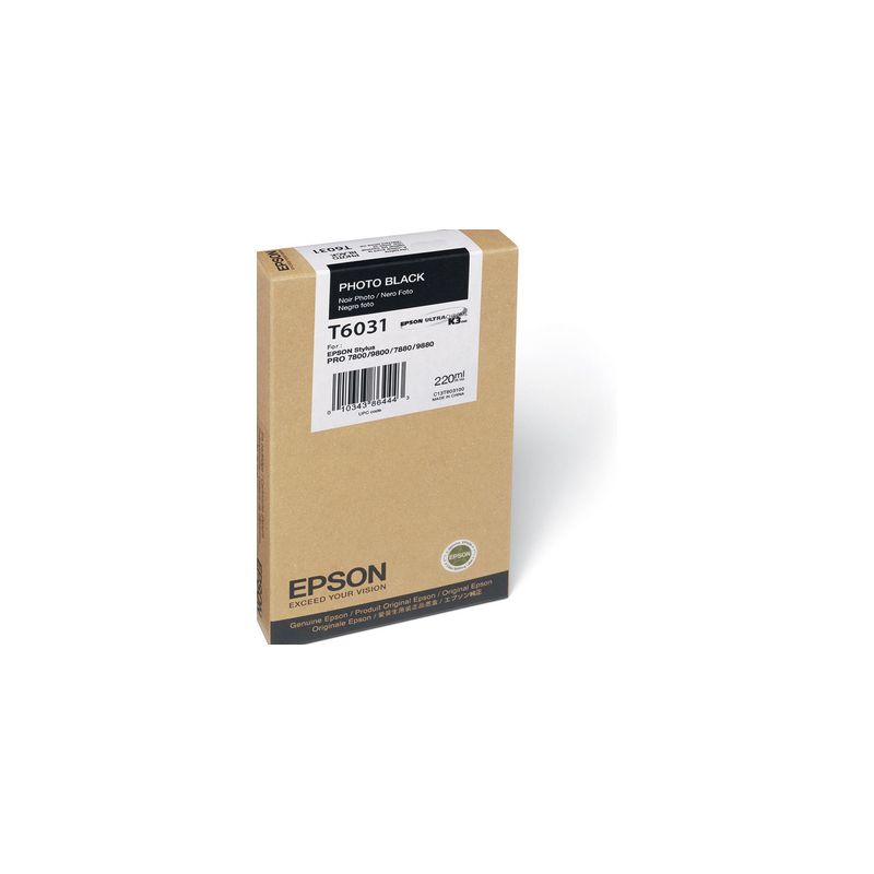 Cartucho de tinta original  -  EPSON T6031  -  negro Photo  -  (C13T603100)