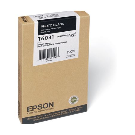 Cartucho de tinta original  -  EPSON T6031  -  negro Photo  -  (C13T603100)