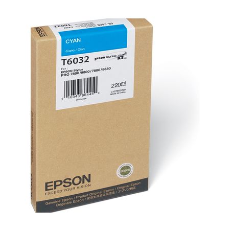 Cartucho de tinta original  -  EPSON T6032  -  cian  -  (C13T603200)