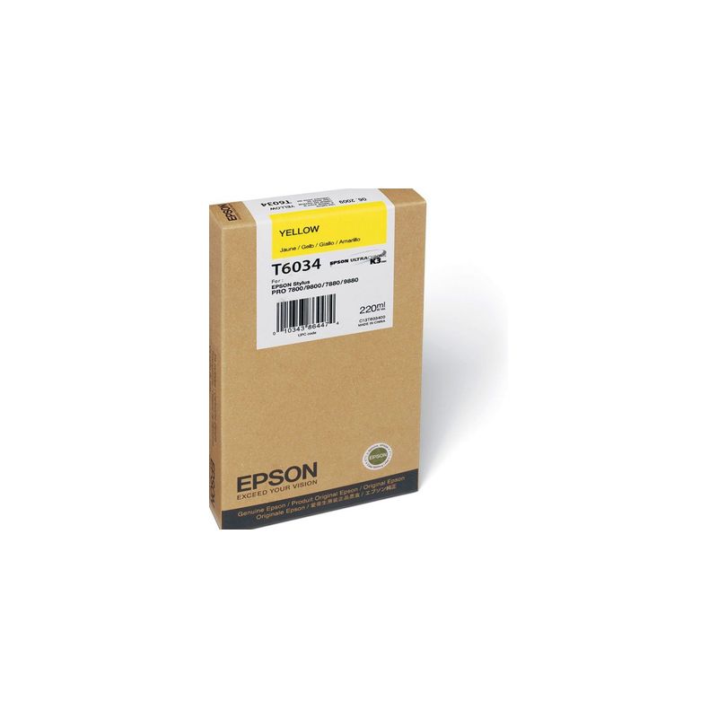 Cartucho de tinta original  -  EPSON T6034  -  amarillo  -  (C13T603400)