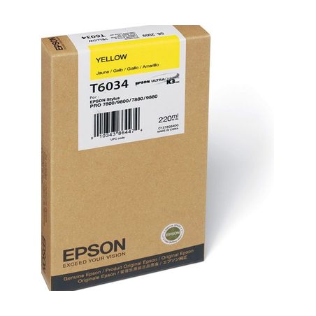 Cartucho de tinta original  -  EPSON T6034  -  amarillo  -  (C13T603400)