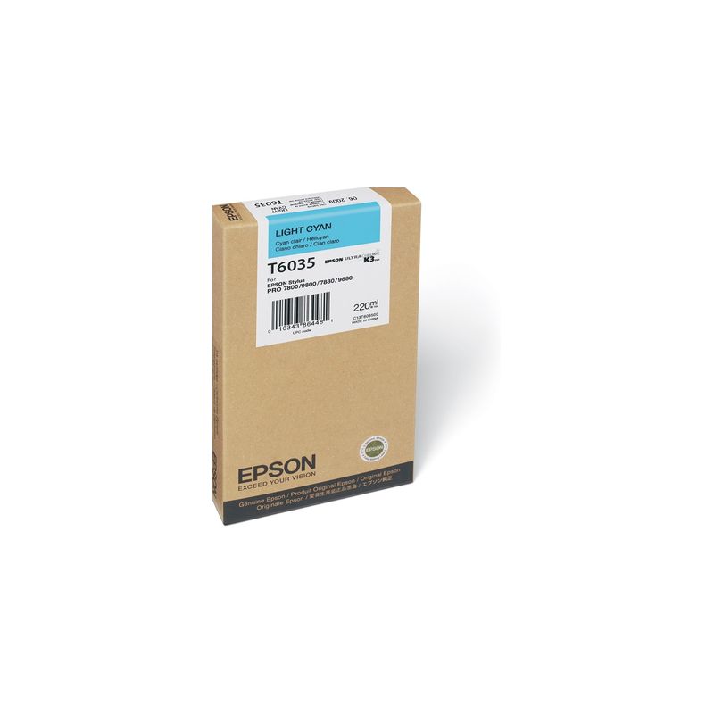 Cartucho de tinta original  -  EPSON T6035  -  cian claro  -  (C13T603500)