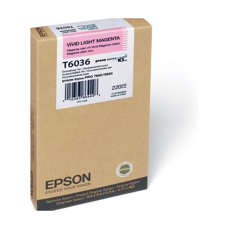 Cartucho de tinta original  -  EPSON T6036  -  magenta claro  -  (C13T603600)
