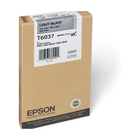 Cartucho de tinta original  -  EPSON T6037  -  gris  -  (C13T603700)