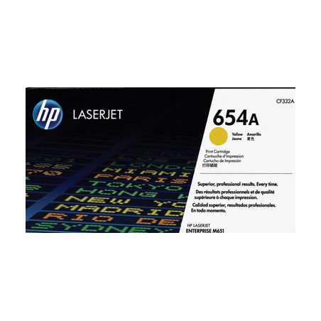 Toner original  -  HP 654A  -  amarillo  -  (CF332A)