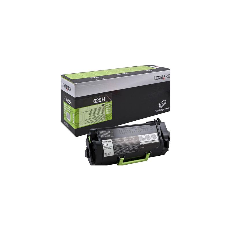 Toner original  -  LEXMARK 622H  -  negro  -  (62D2H00)