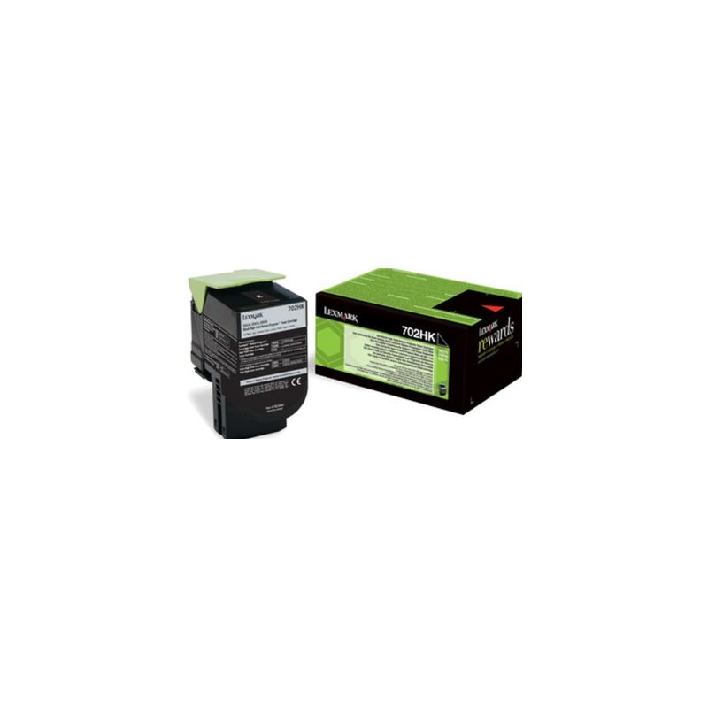 Toner original  -  LEXMARK 702HK  -  negro  -  (70C2HK0)