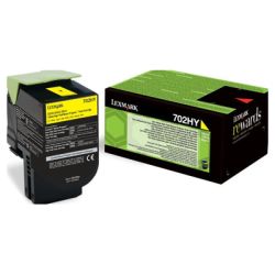 Toner original  -  LEXMARK 702HY  -  amarillo  -  (70C2HY0)