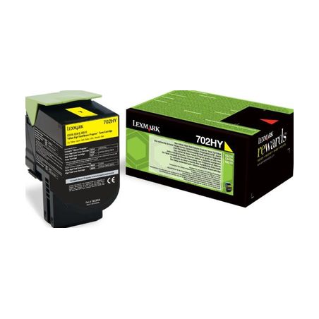 Toner original  -  LEXMARK 702HY  -  amarillo  -  (70C2HY0)