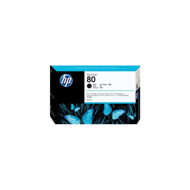 Cartucho de tinta original  -  HP 80  -  negro  -  (C4871A)