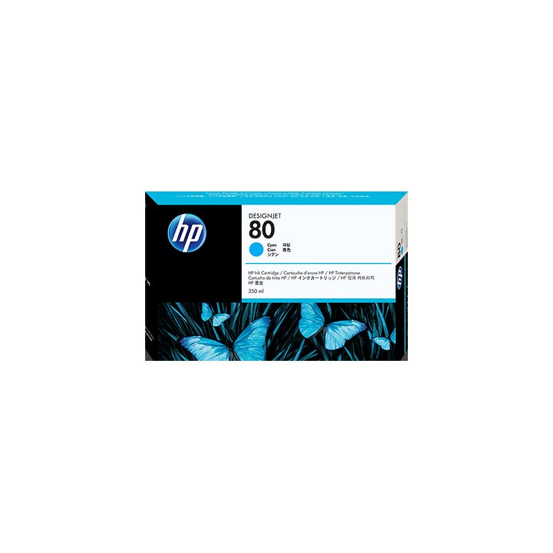 Cartucho de tinta original  -  HP 80  -  cian  -  (C4846A)