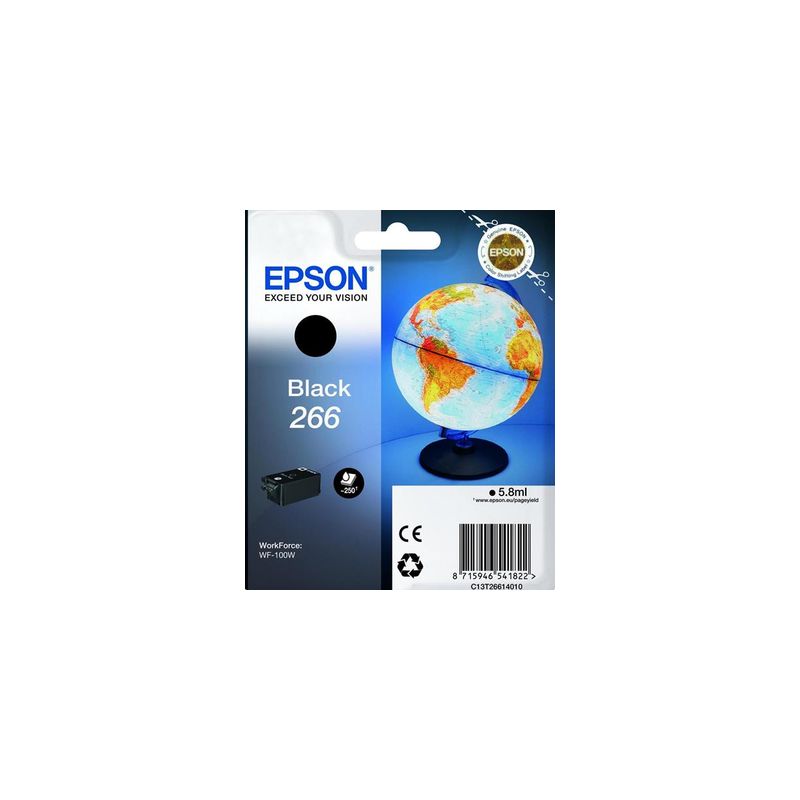 Cartucho de tinta original  -  EPSON 266  -  negro  -  (C13T26614010)