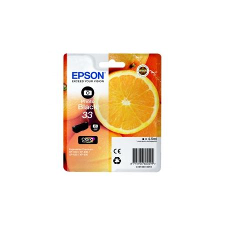 Cartucho de tinta original  -  EPSON 33  -  negro Photo  -  (C13T33414012)