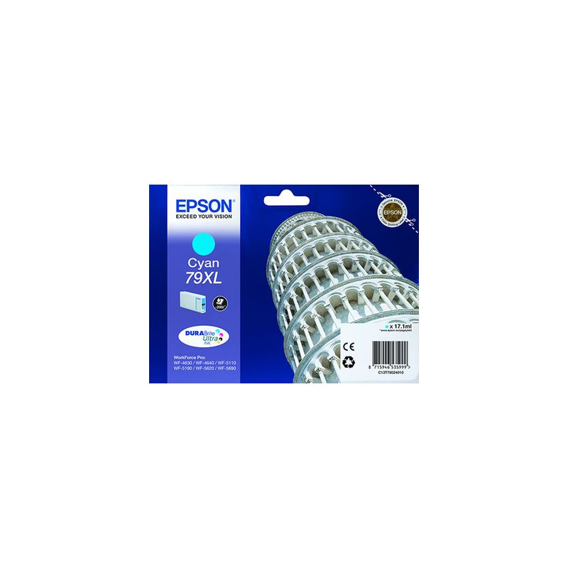 Cartucho de tinta original  -  EPSON 79XL  -  cian  -  (C13T79024010)  -  gran capacidad