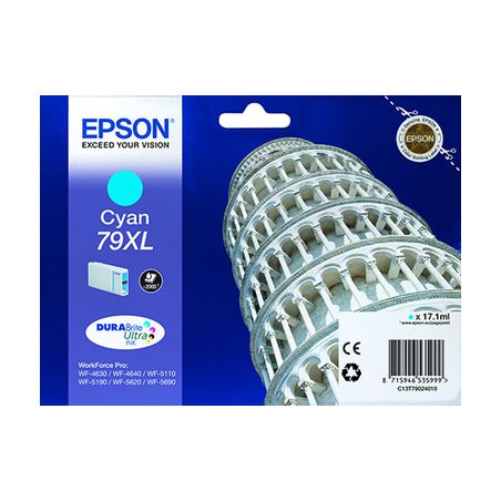 Cartucho de tinta original  -  EPSON 79XL  -  cian  -  (C13T79024010)  -  gran capacidad