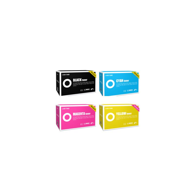 Pack de 4 toners compatibles  -  SAMSUNG P404C  -  1 negro + 1 cian + 1 magenta + 1 amarillo  -  (CLT-P404C)