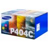Pack de 4 toners originales  -  SAMSUNG P404C  -  1 negro + 1 cian + 1 magenta + 1 amarillo  -  (CLT-P404C)