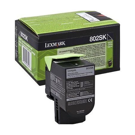 Toner original  -  LEXMARK 802SK  -  negro  -  (80C2SKE)