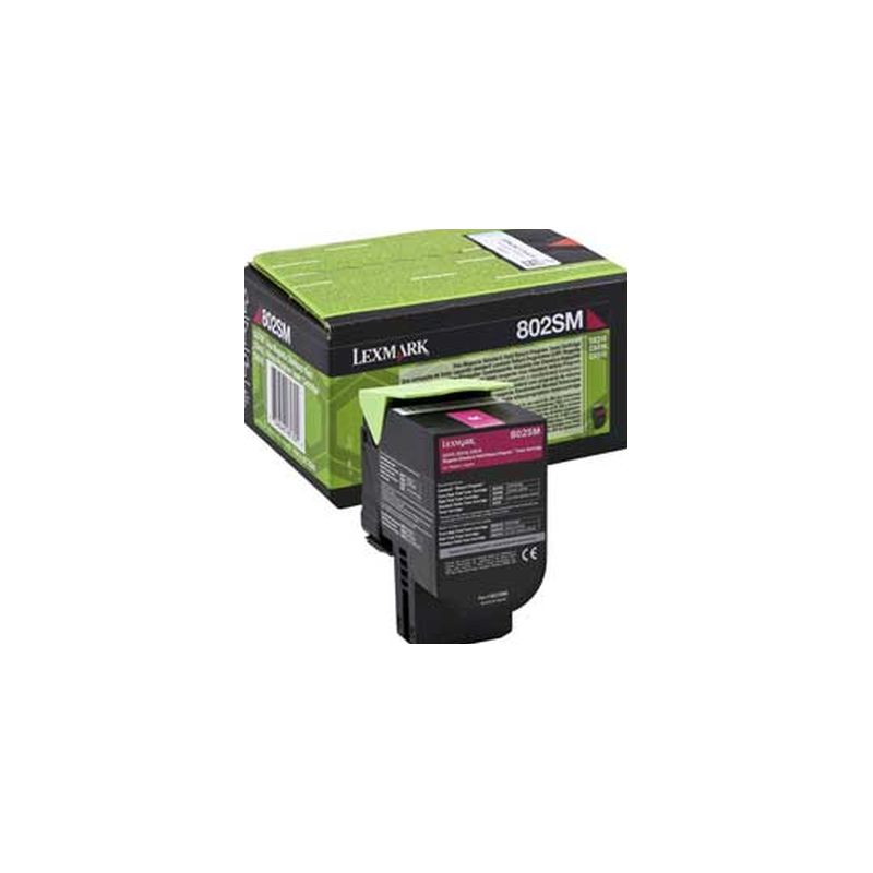 Toner original  -  LEXMARK 802SM  -  magenta  -  (80C2SME)
