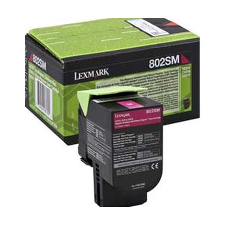 Toner original  -  LEXMARK 802SM  -  magenta  -  (80C2SME)