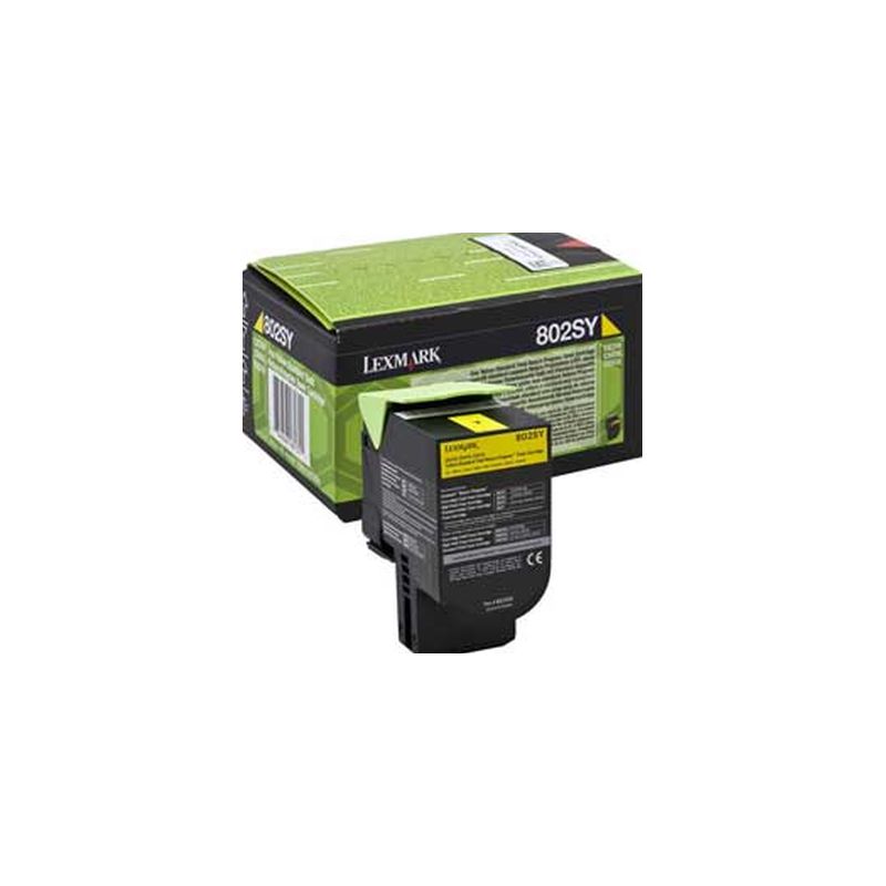 Toner original  -  LEXMARK 802SY  -  amarillo  -  (80C2SYE)