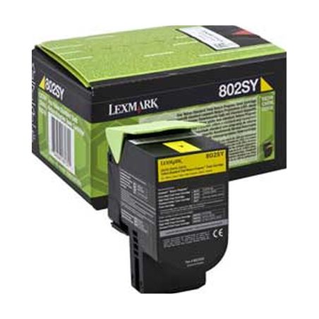 Toner original  -  LEXMARK 802SY  -  amarillo  -  (80C2SYE)