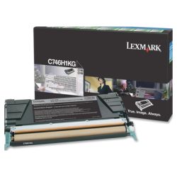 Toner original  -  LEXMARK C746H1KG  -  negro  -  (C746H1KG)