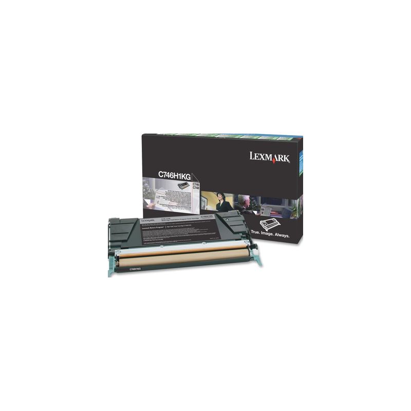 Toner original  -  LEXMARK C746H1KG  -  negro  -  (C746H1KG)