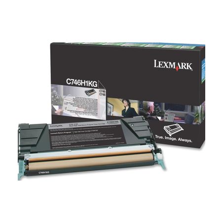 Toner original  -  LEXMARK C746H1KG  -  negro  -  (C746H1KG)