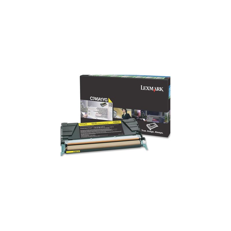 Toner original  -  LEXMARK C746A1YG  -  amarillo  -  (C746A1YG)