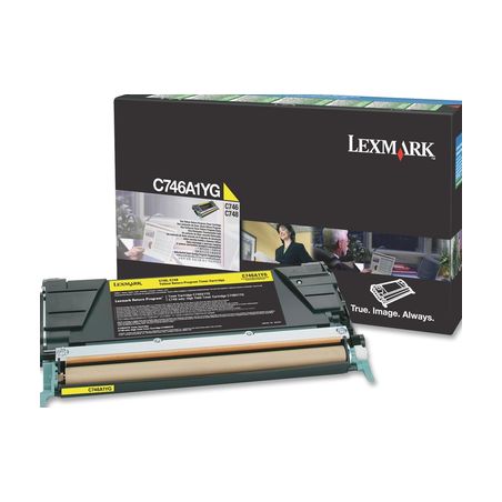 Toner original  -  LEXMARK C746A1YG  -  amarillo  -  (C746A1YG)