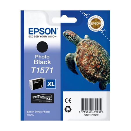 Cartucho de tinta original  -  EPSON T1571  -  negro Photo  -  (C13T15714010)