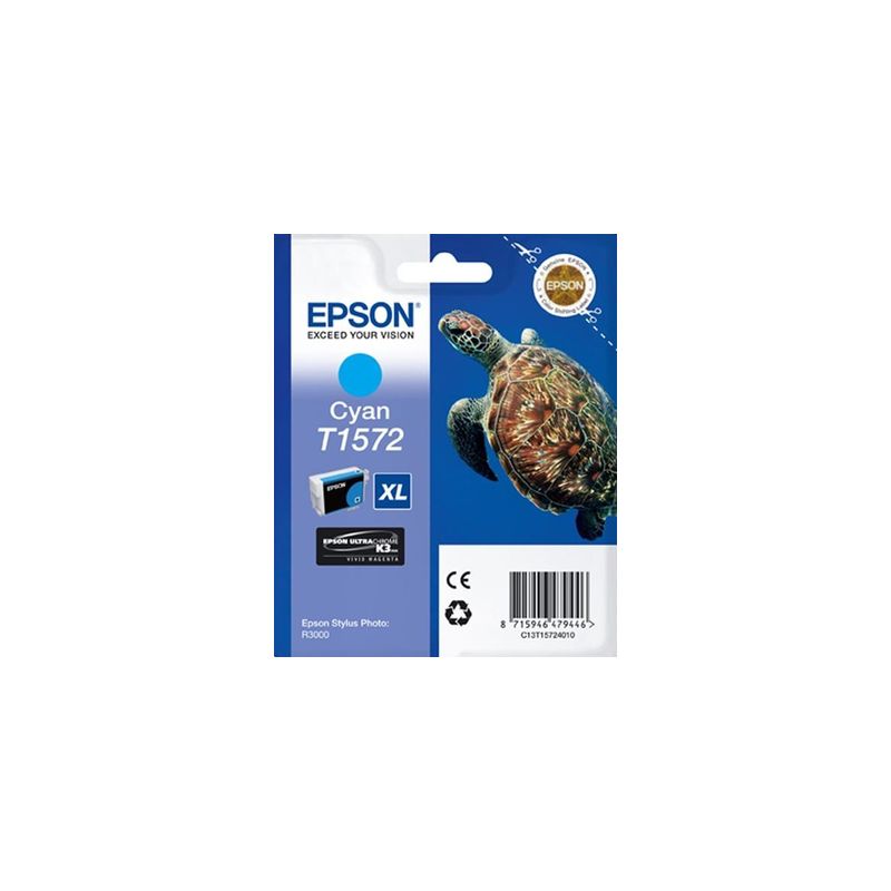 Cartucho de tinta original  -  EPSON T1572  -  cian  -  (C13T15724010)